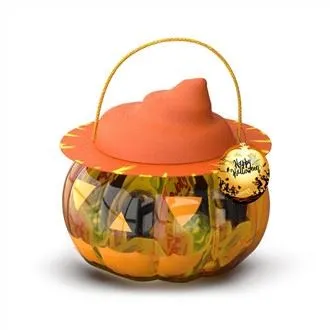 Желейные фруктовые конфеты в тыквенной банке